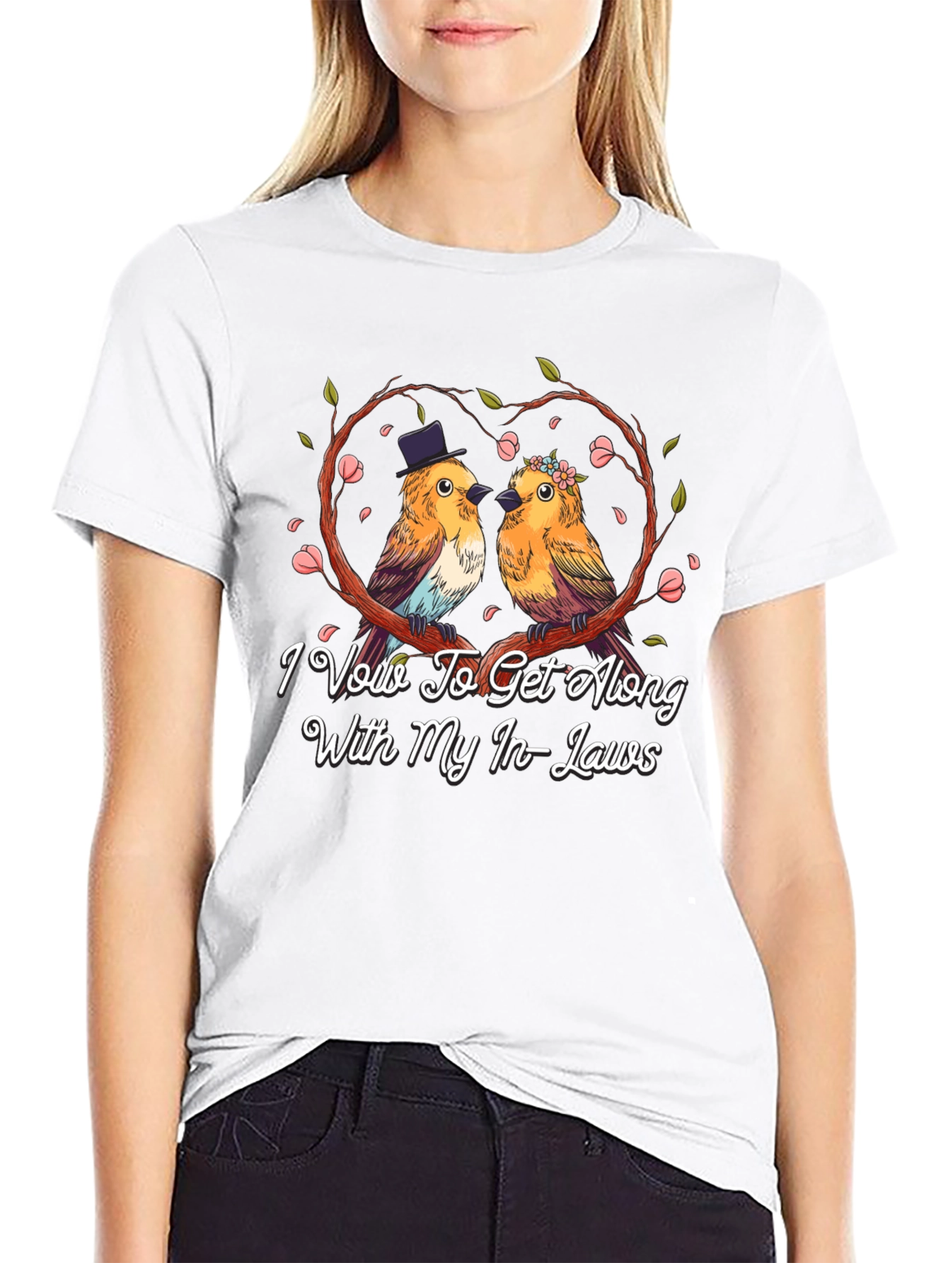 Humorous I Vow To Get Along Graphic Tee