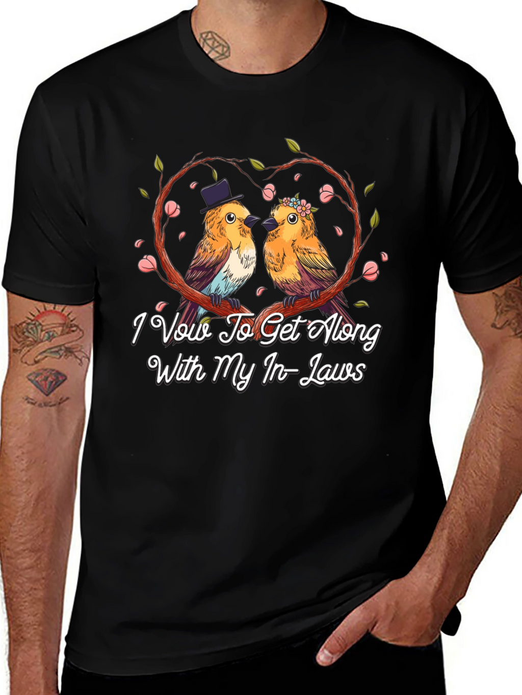 Humorous I Vow To Get Along Graphic Tee