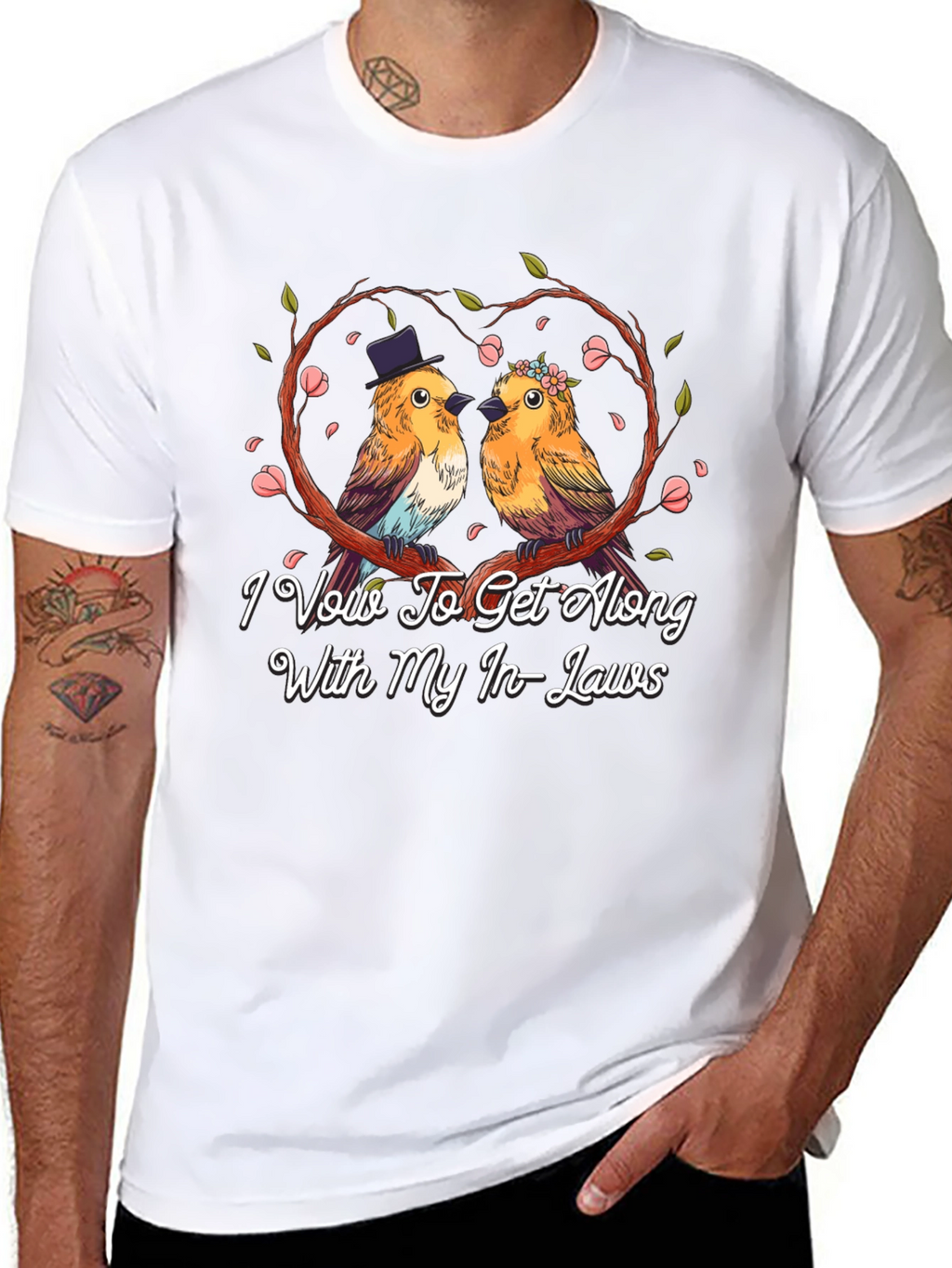 Humorous I Vow To Get Along Graphic Tee