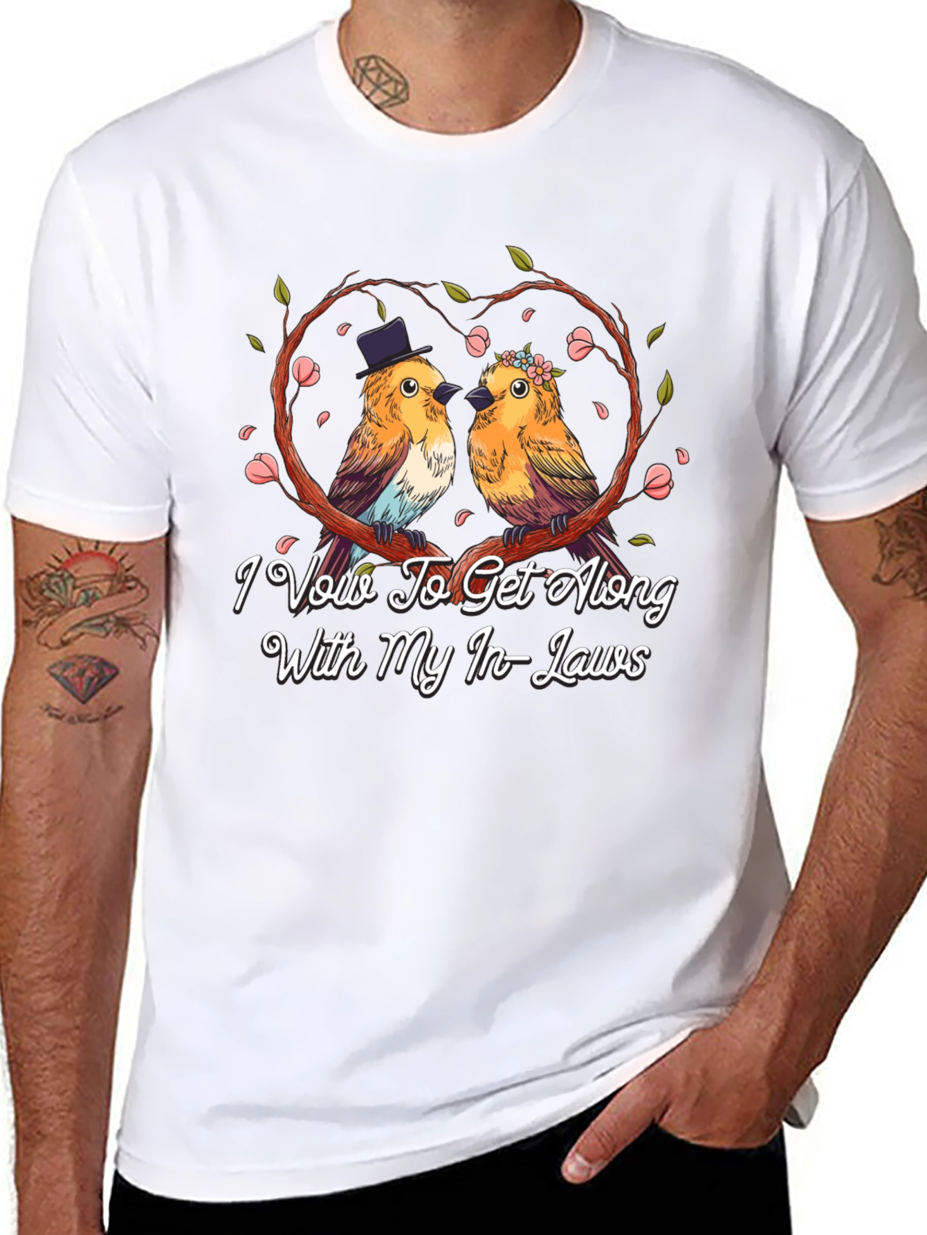 Humorous I Vow To Get Along Graphic Tee