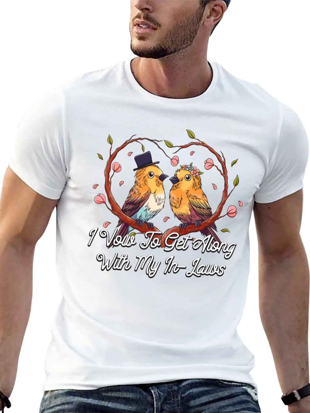 Humorous I Vow To Get Along Graphic Tee