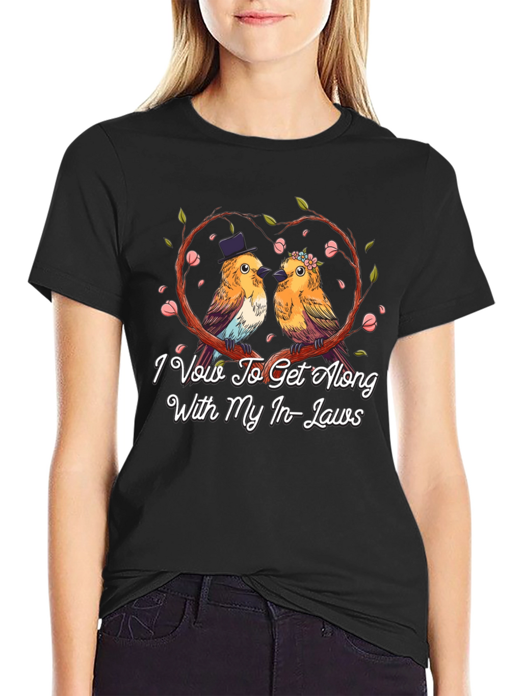 Humorous I Vow To Get Along Graphic Tee