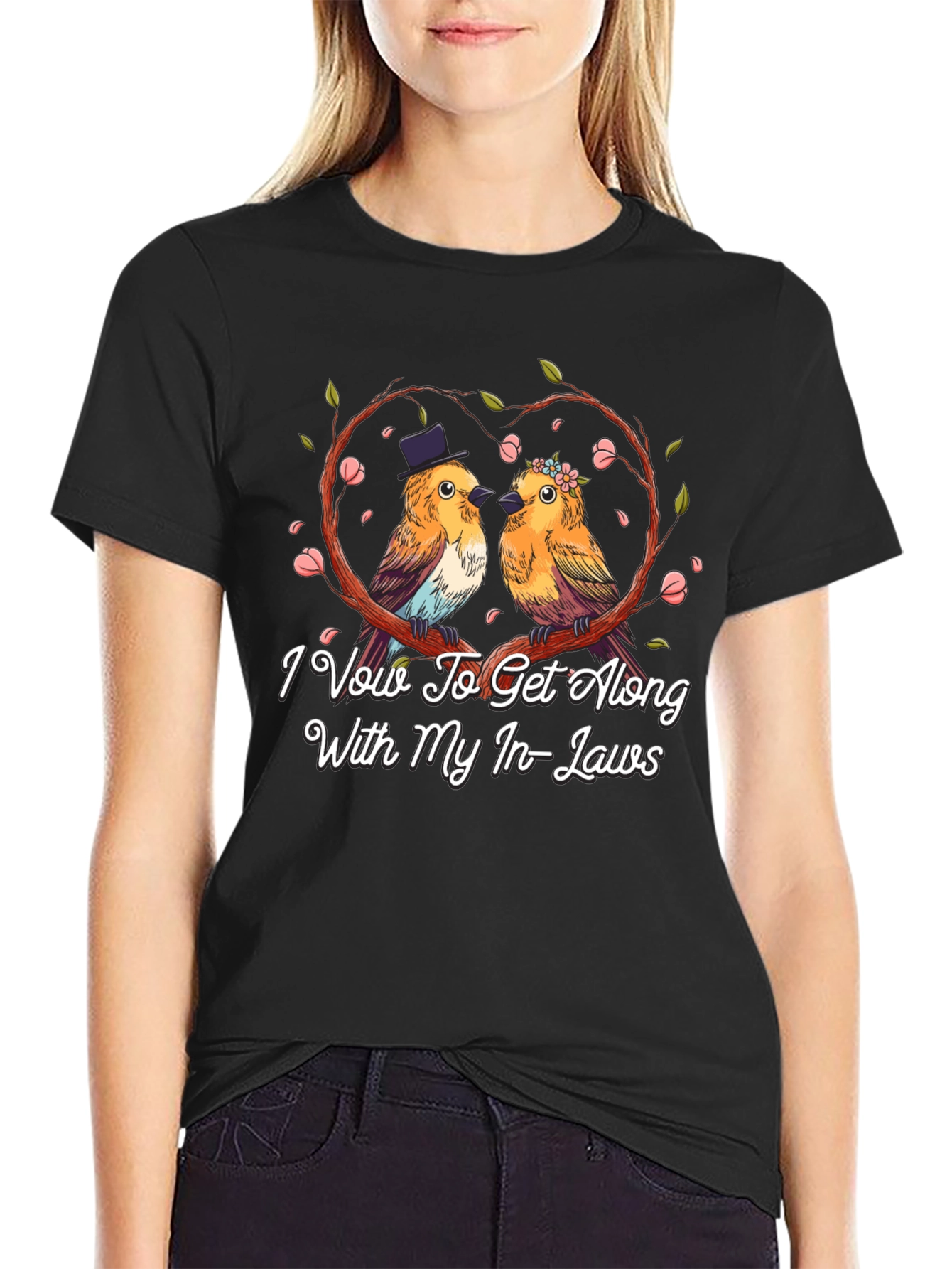 Humorous I Vow To Get Along Graphic Tee