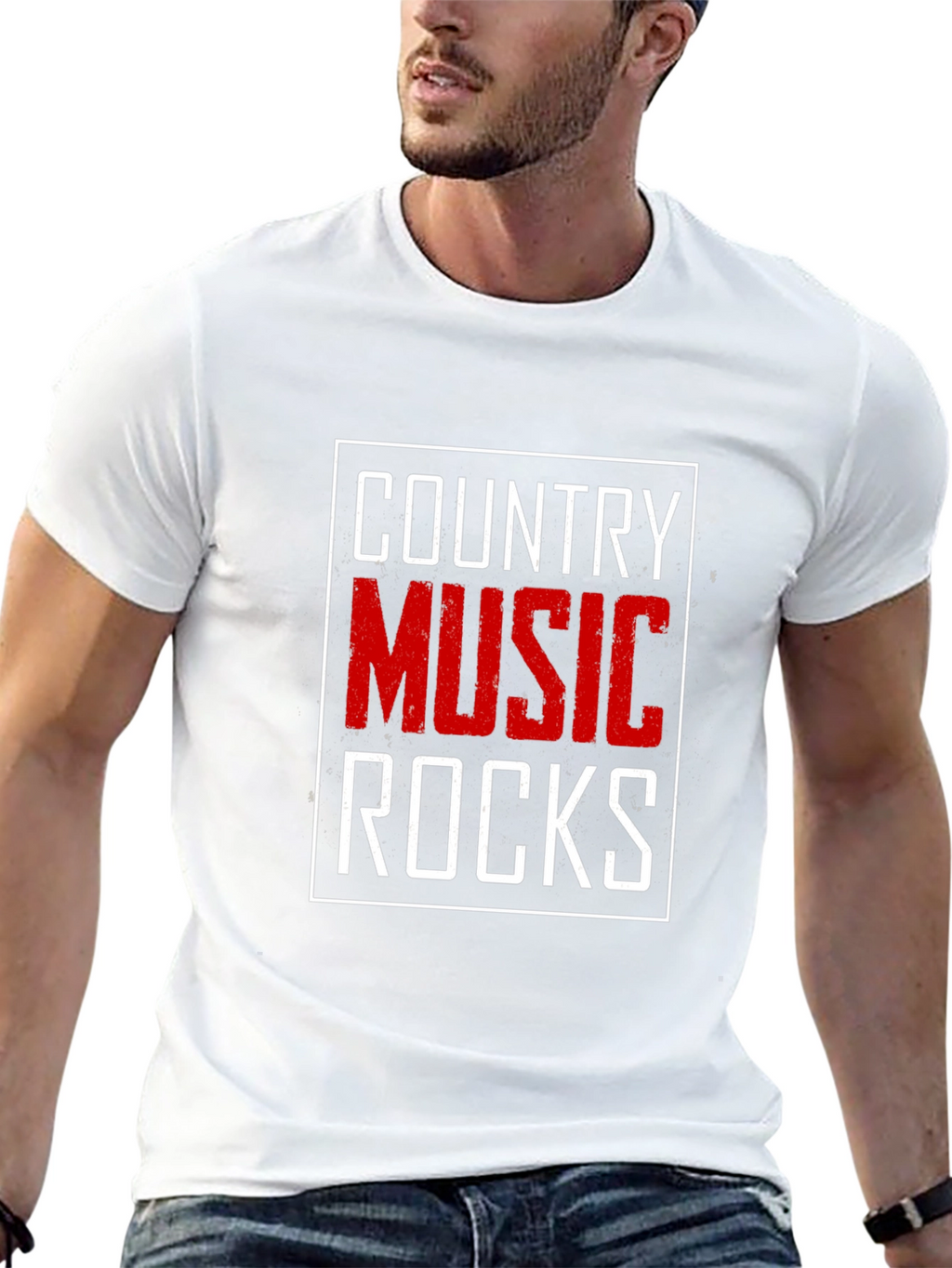 Country Music Rocks Graphic T-Shirt