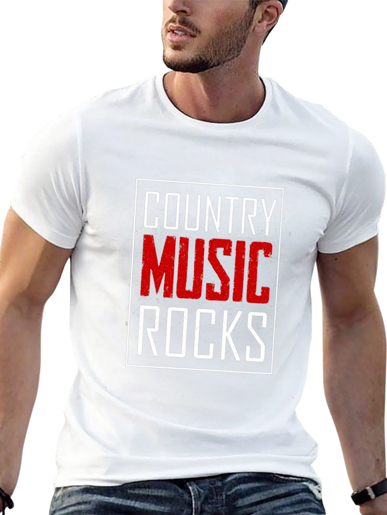 Country Music Rocks Graphic T-Shirt