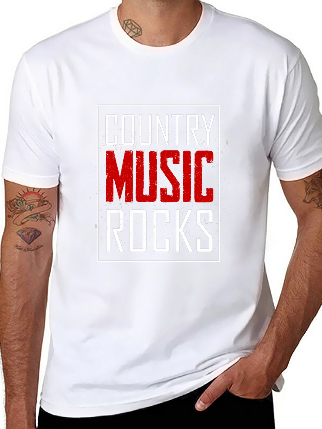 Country Music Rocks Graphic T-Shirt