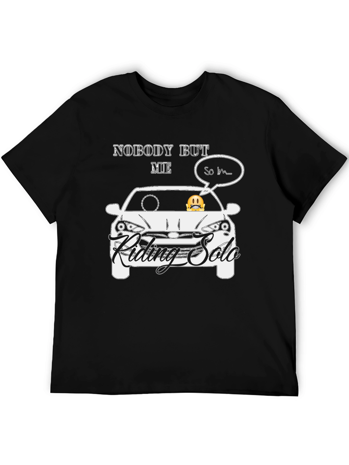 Riding Solo Graphic T-Shirt - Black Cotton Blend