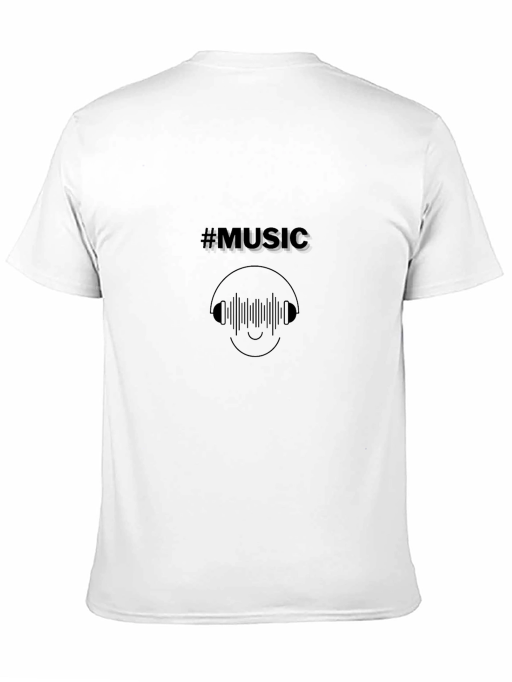 #Music Graphic Print Crew Neck T-Shirt