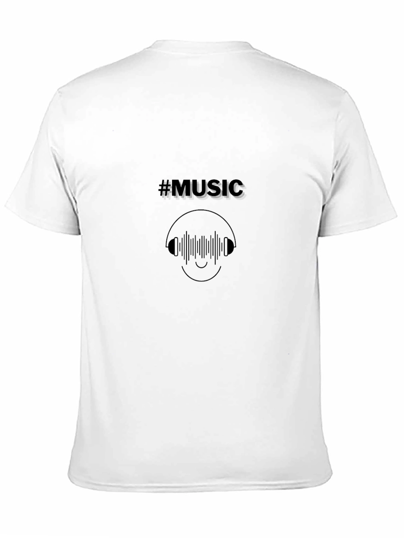 #Music Graphic Print Crew Neck T-Shirt