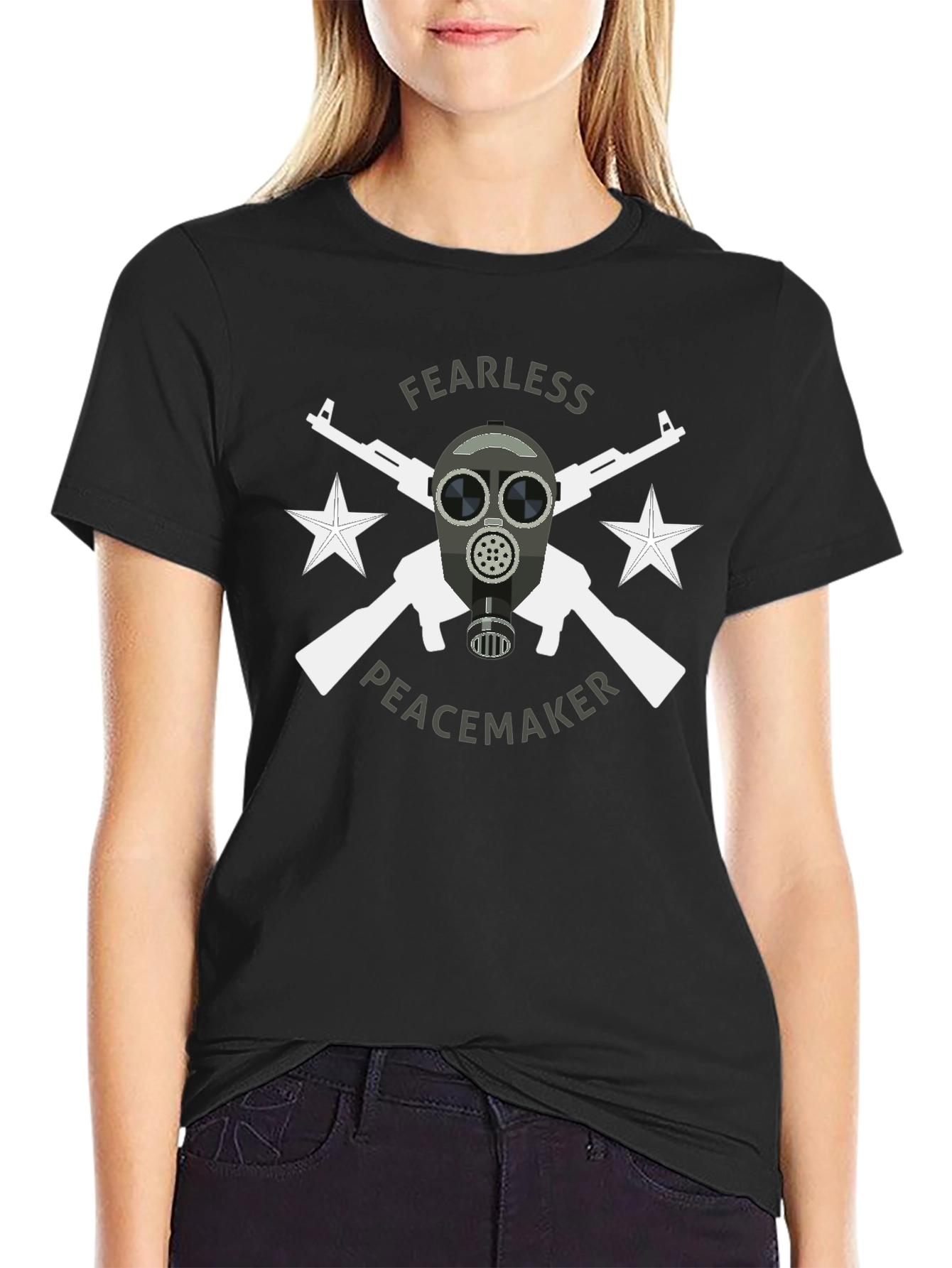 Fearless Peacemaker Graphic Tee - Black