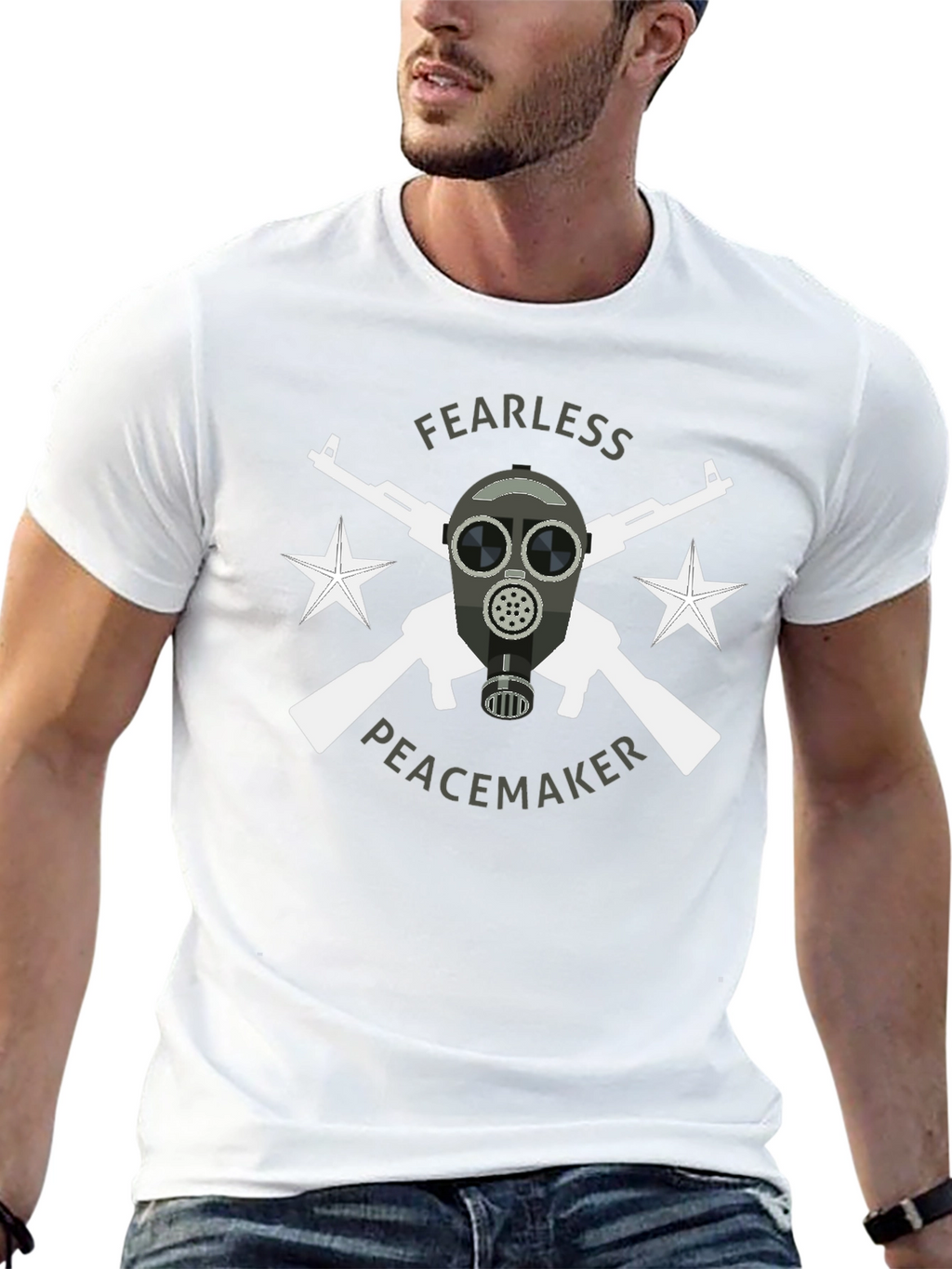 Fearless Peacemaker Graphic Tee - Black