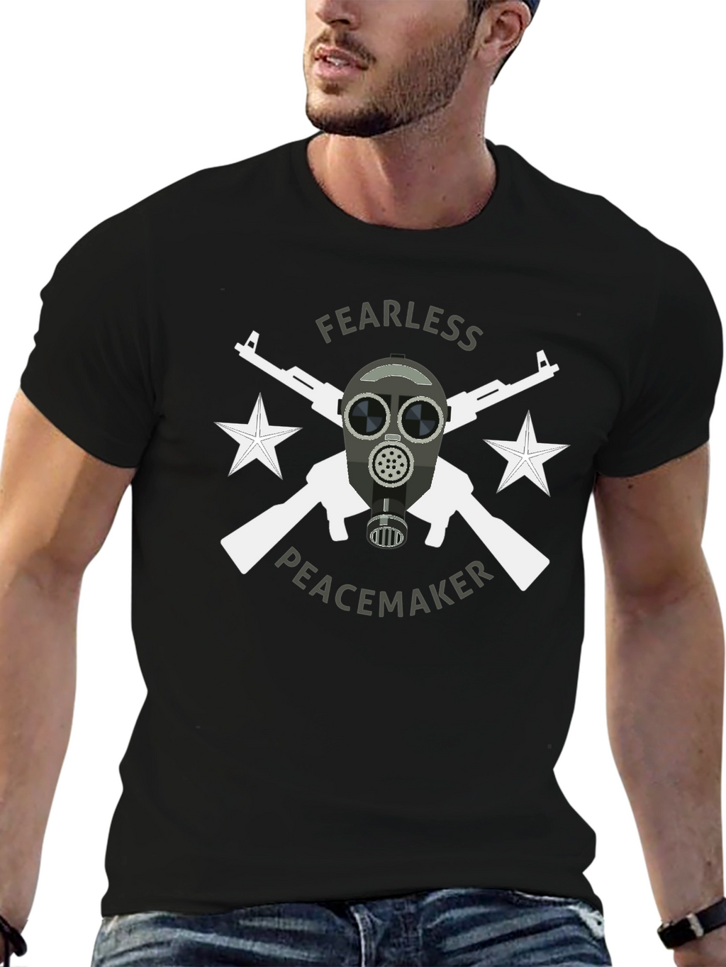 Fearless Peacemaker Graphic Tee - Black