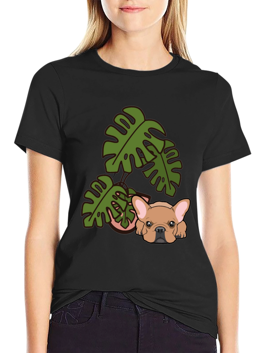 Dog & Monstera Graphic Tee