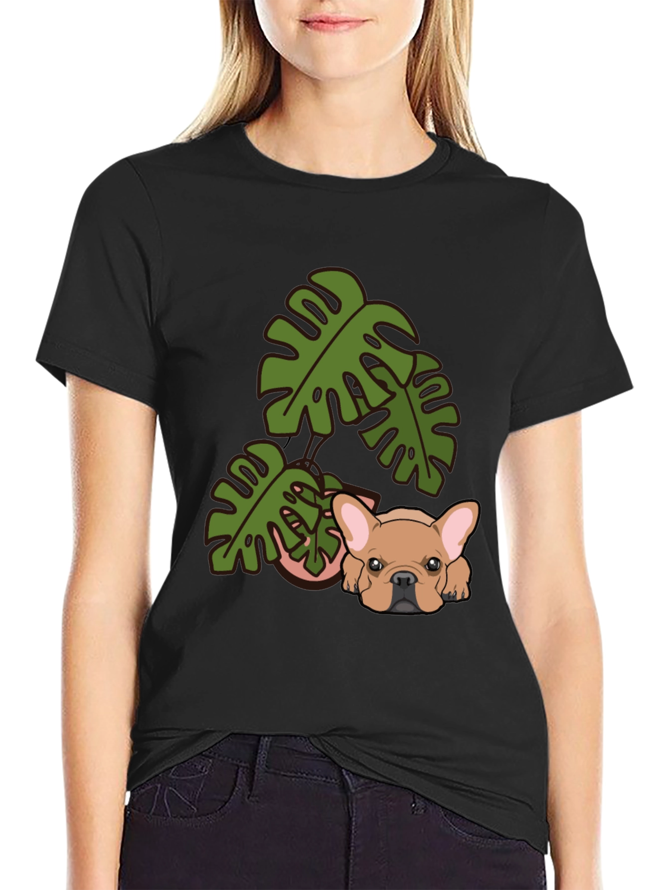 Dog & Monstera Graphic Tee