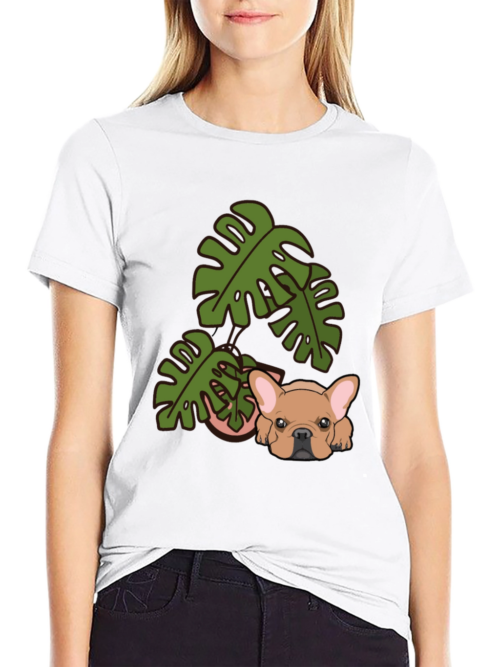 Dog & Monstera Graphic Tee
