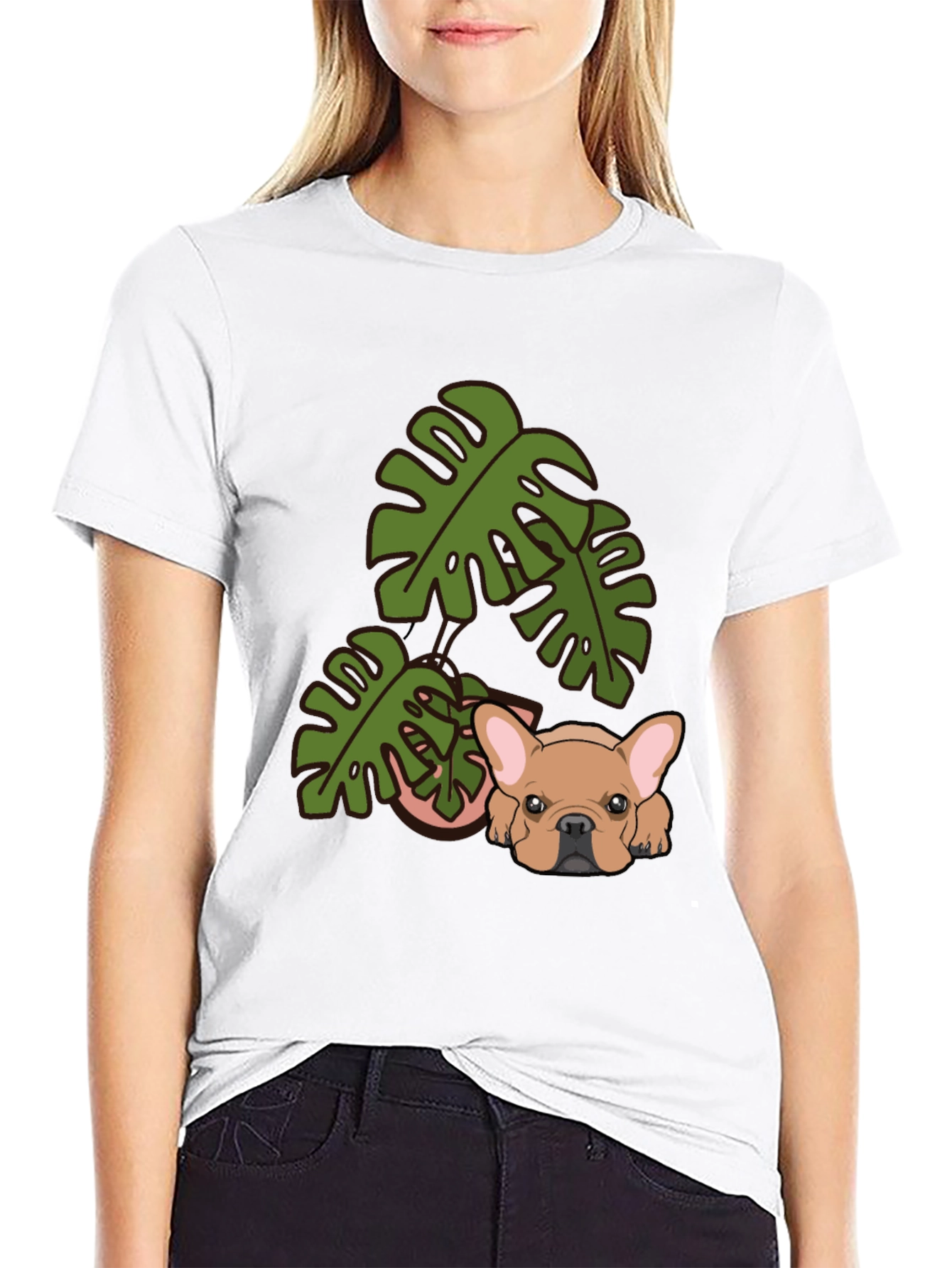 Dog & Monstera Graphic Tee