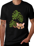 Dog & Monstera Graphic Tee