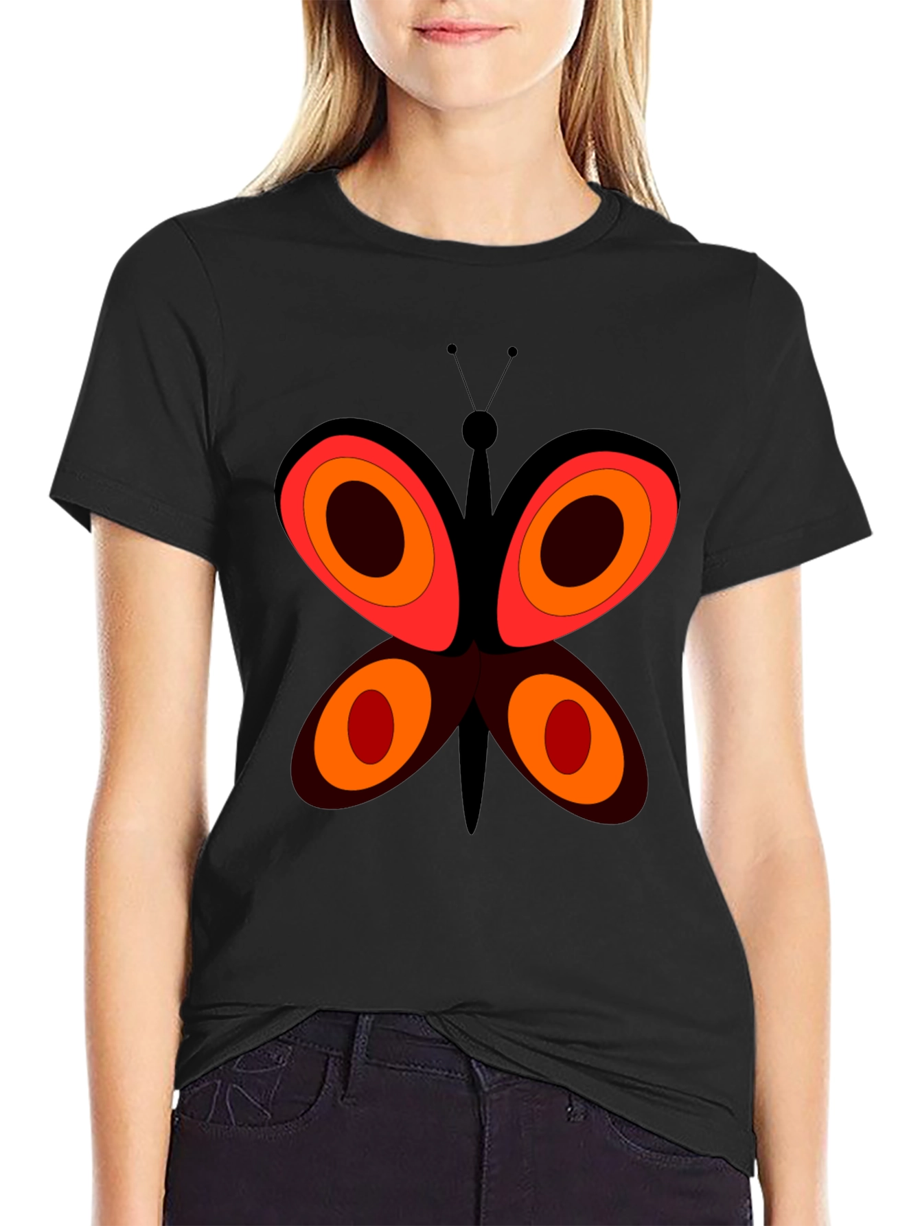 Butterfly Graphic Tee - Modern Art T-Shirt