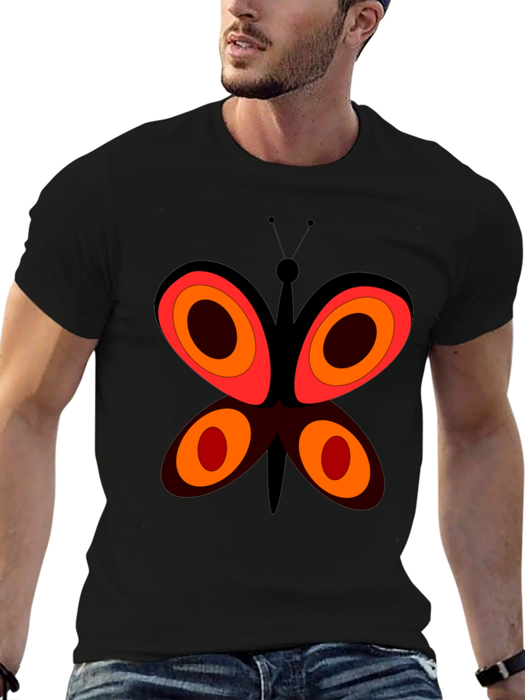 Butterfly Graphic Tee - Modern Art T-Shirt