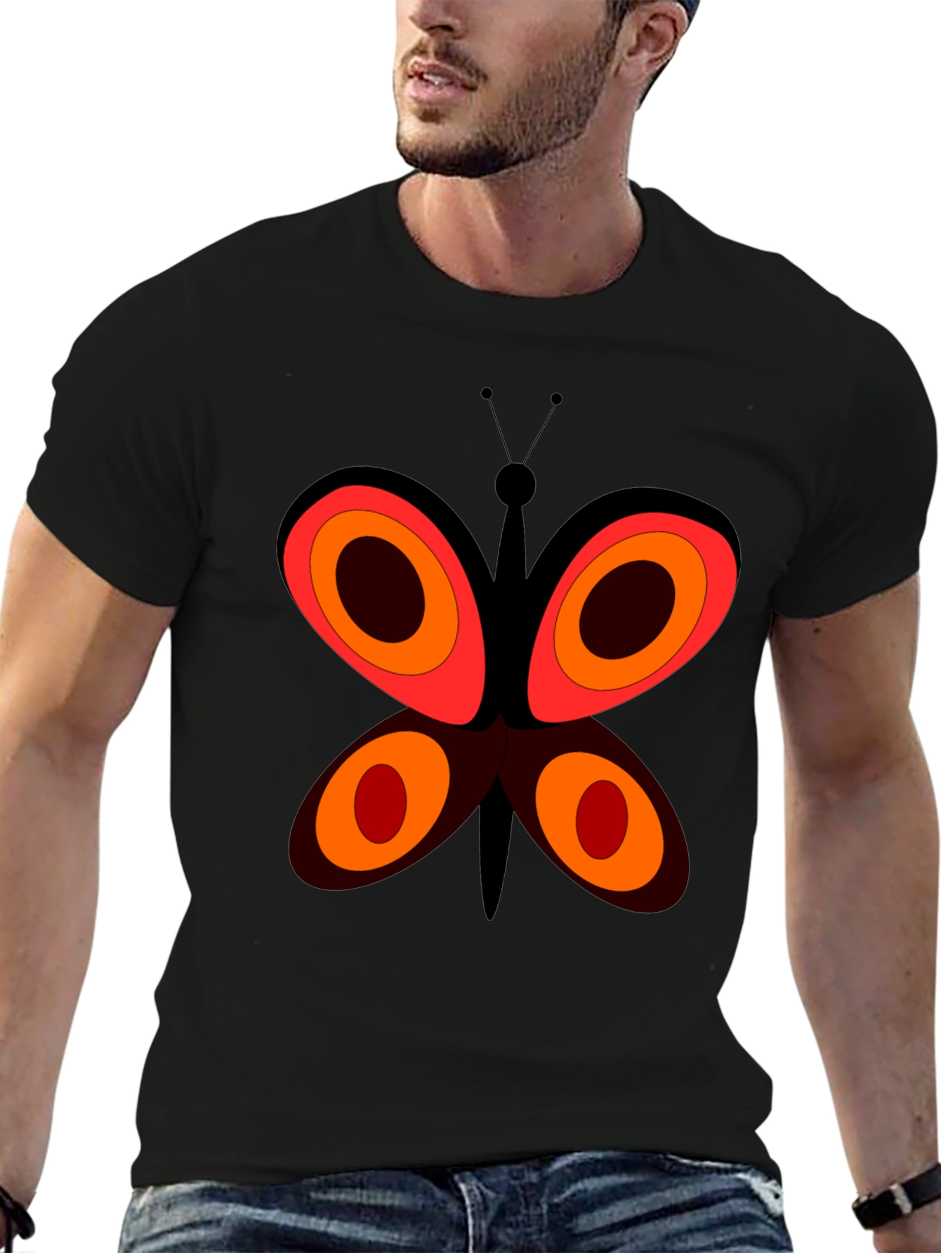 Butterfly Graphic Tee - Modern Art T-Shirt