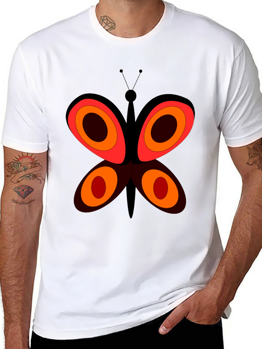 Butterfly Graphic Tee - Modern Art T-Shirt
