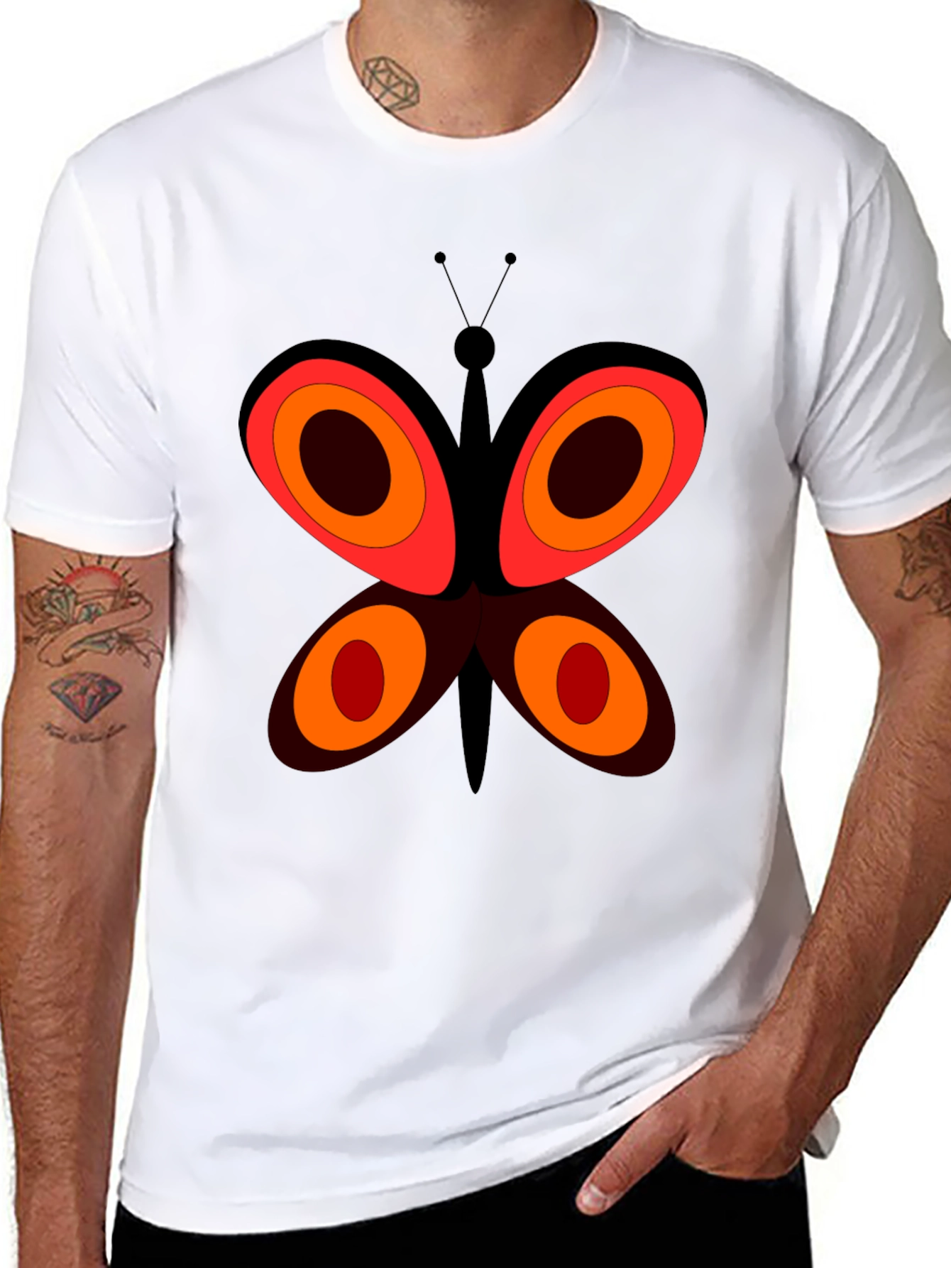 Butterfly Graphic Tee - Modern Art T-Shirt