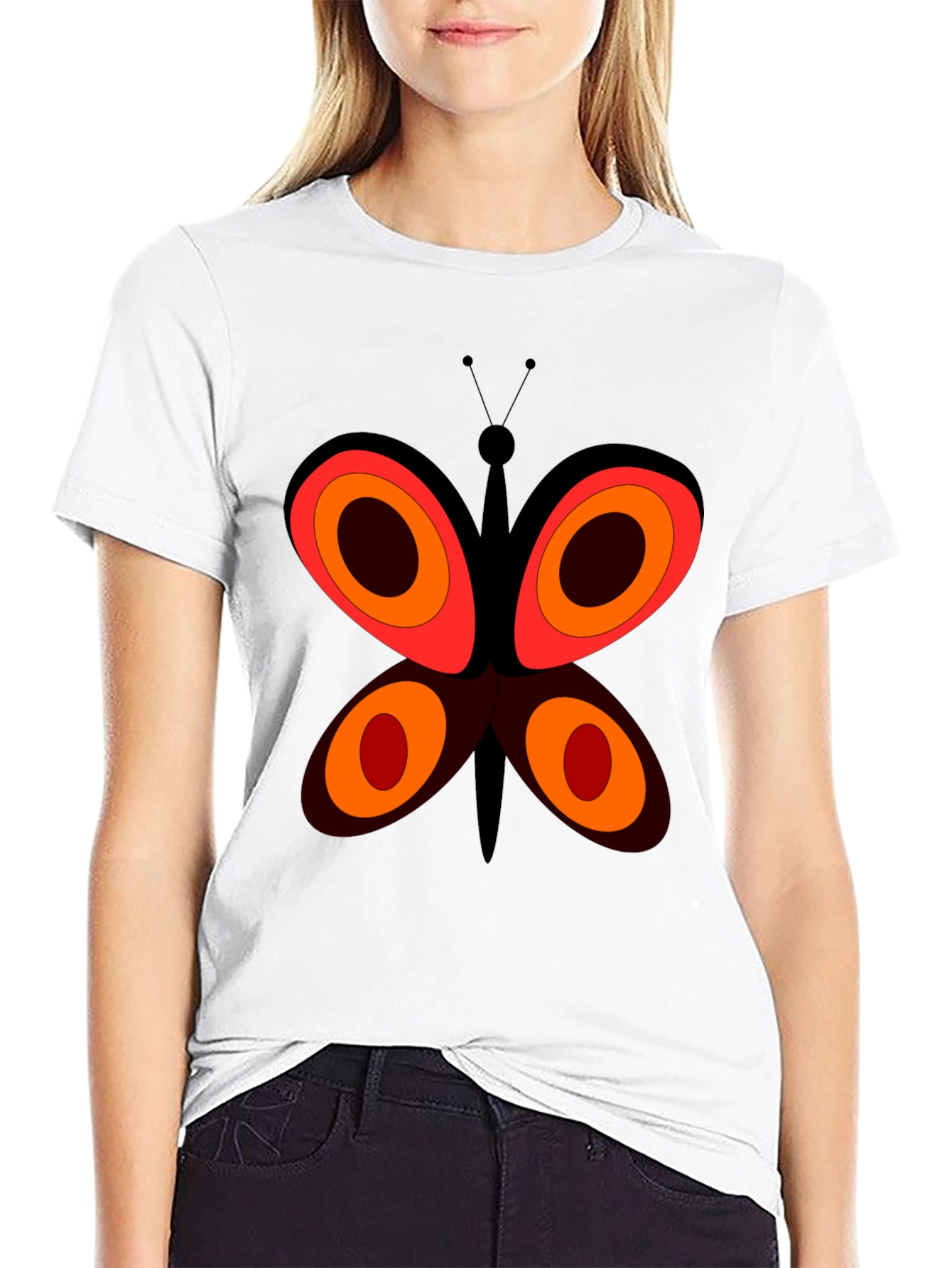 Butterfly Graphic Tee - Modern Art T-Shirt