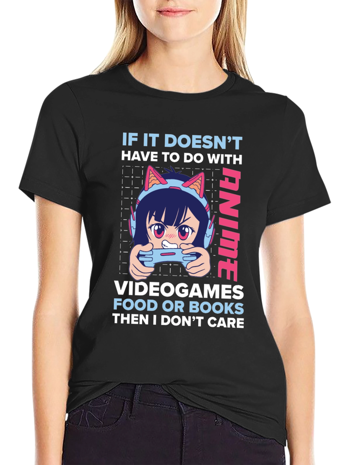 Anime Lover Graphic Tee - Gamer Girl Style