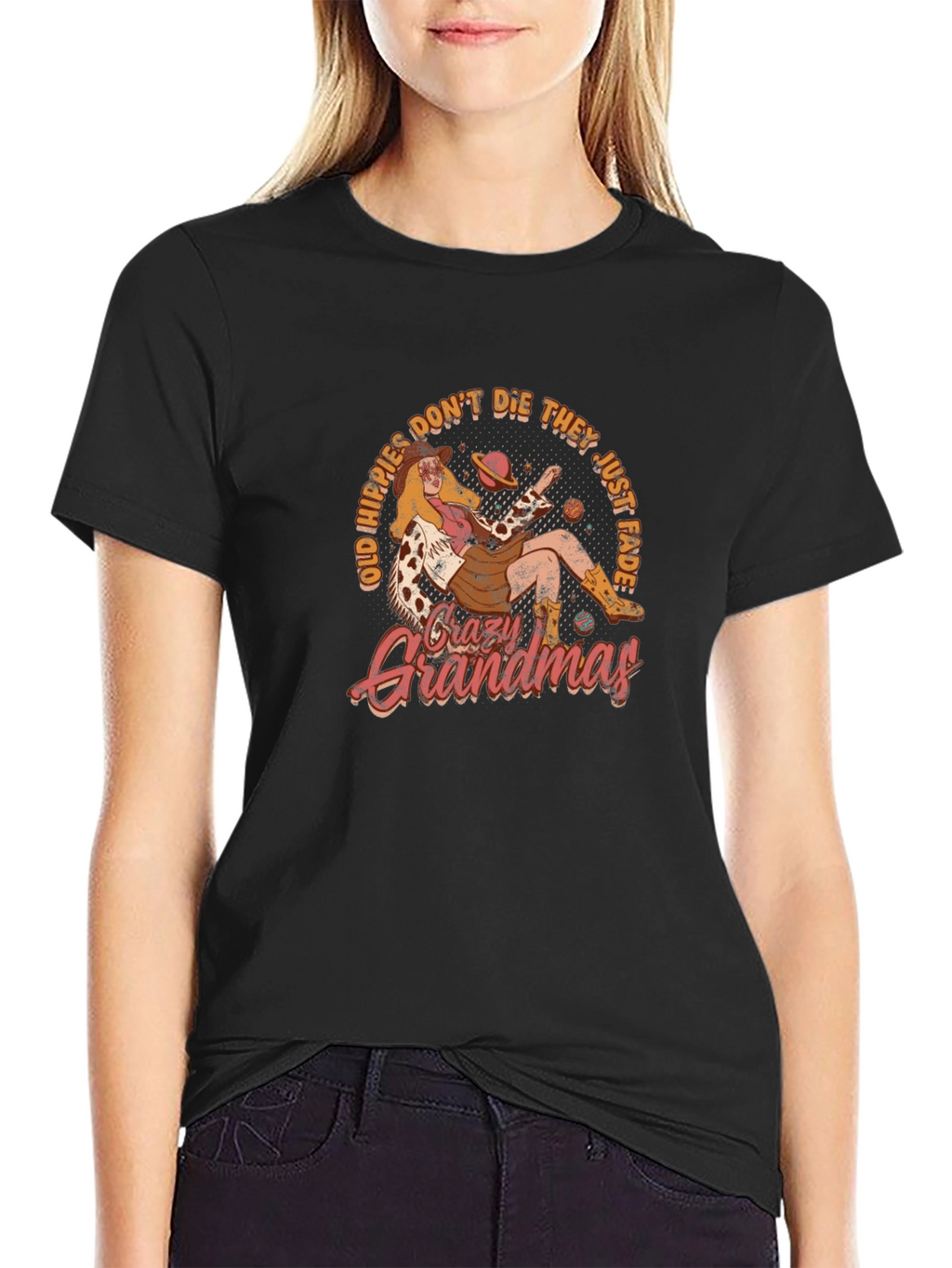 Crazy Grandmas T-Shirt - Old Hippies Dont Die