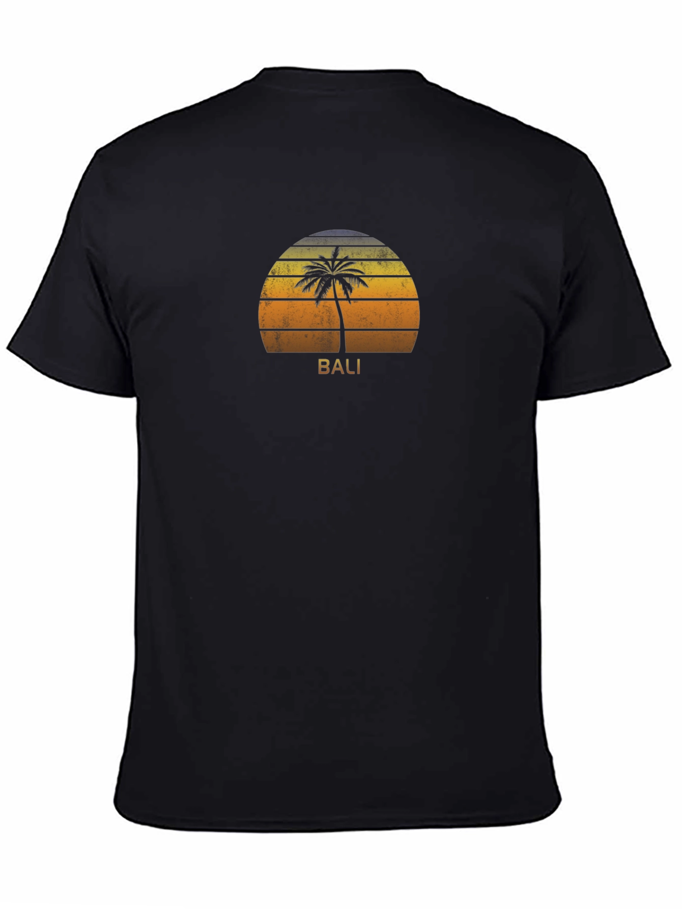 Bali Sunset Palm Tree Graphic Tee - Tropical Island Vibes
