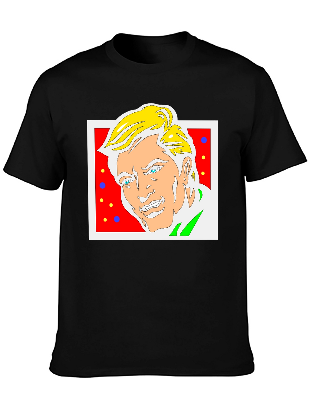 Funky Cartoon Portrait Graphic Tee