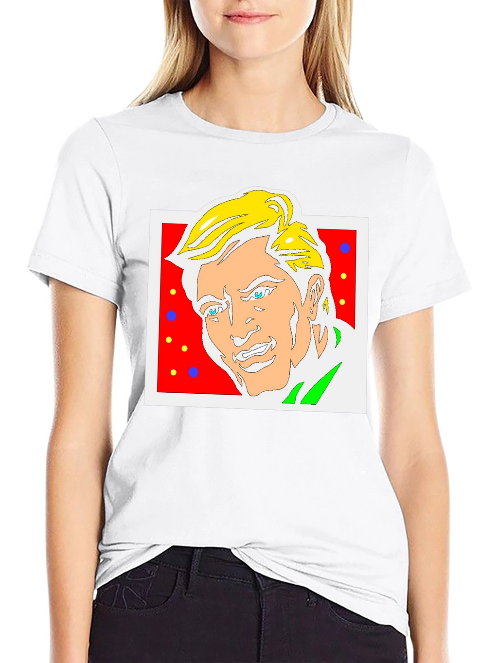 Funky Cartoon Portrait Graphic Tee