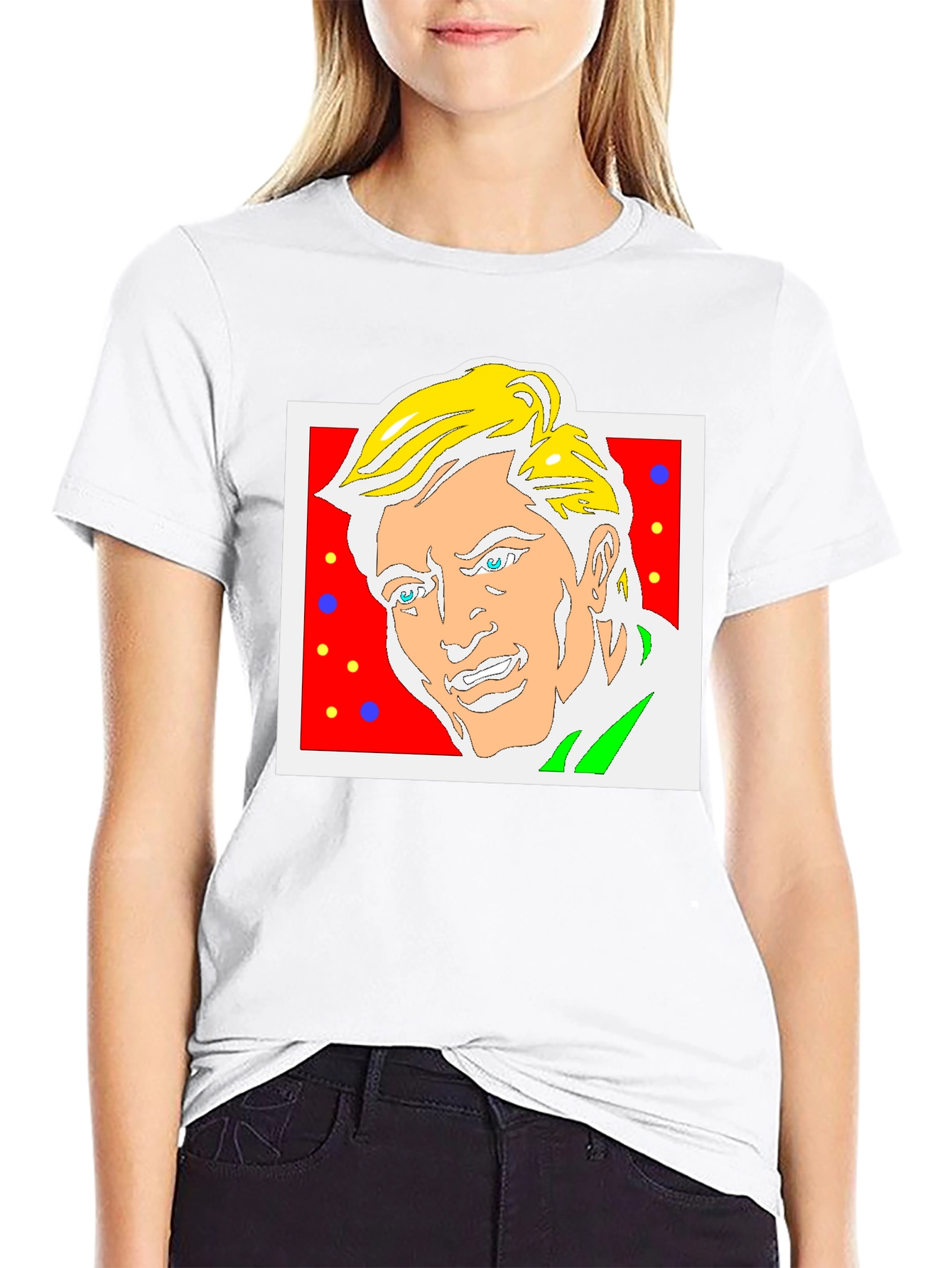 Funky Cartoon Portrait Graphic Tee