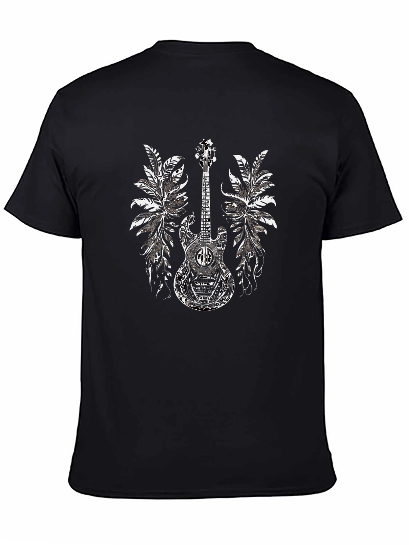 Guitar Graphic Black T-Shirt