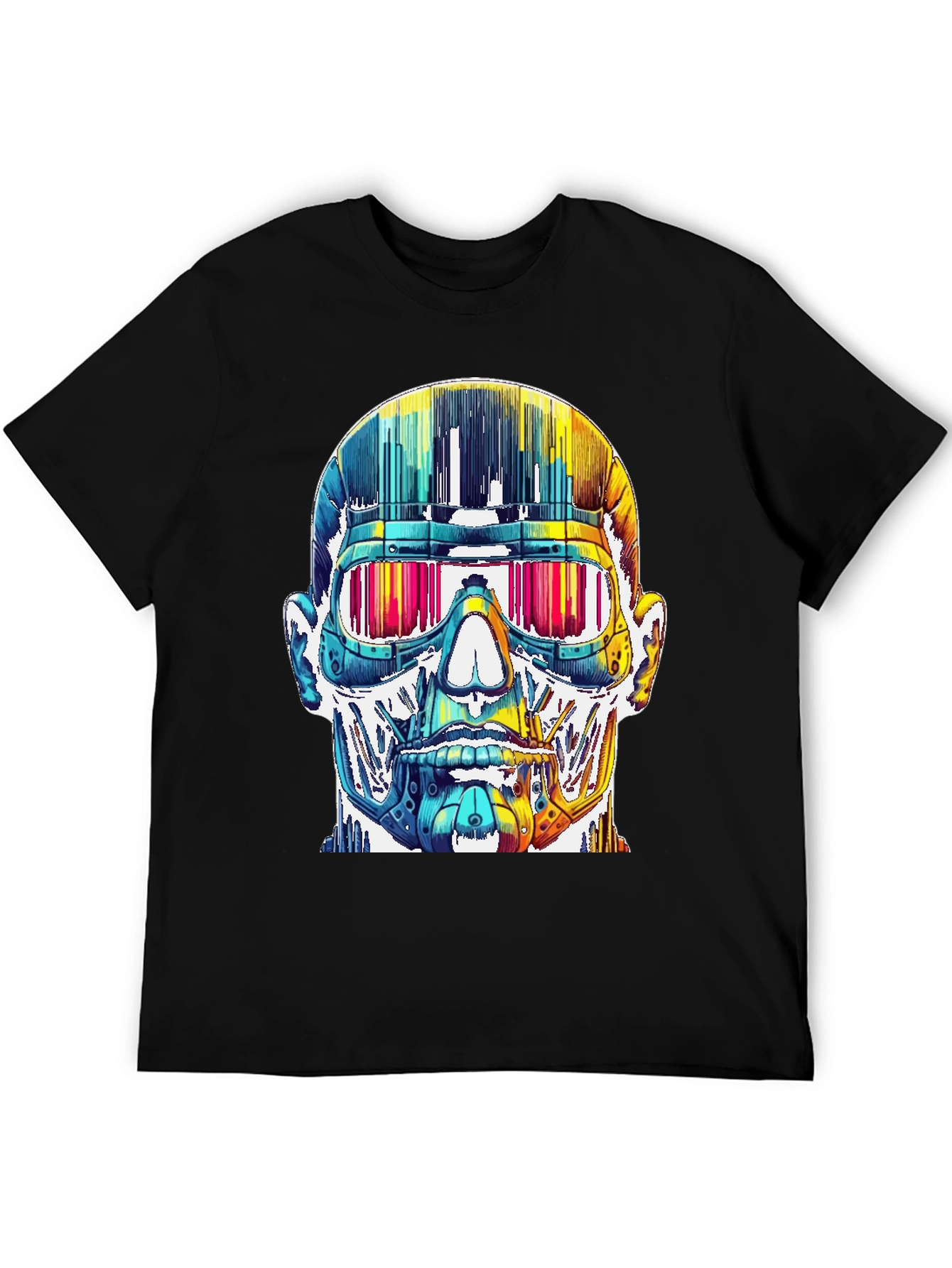 Cyberpunk Skull Graphic Tee