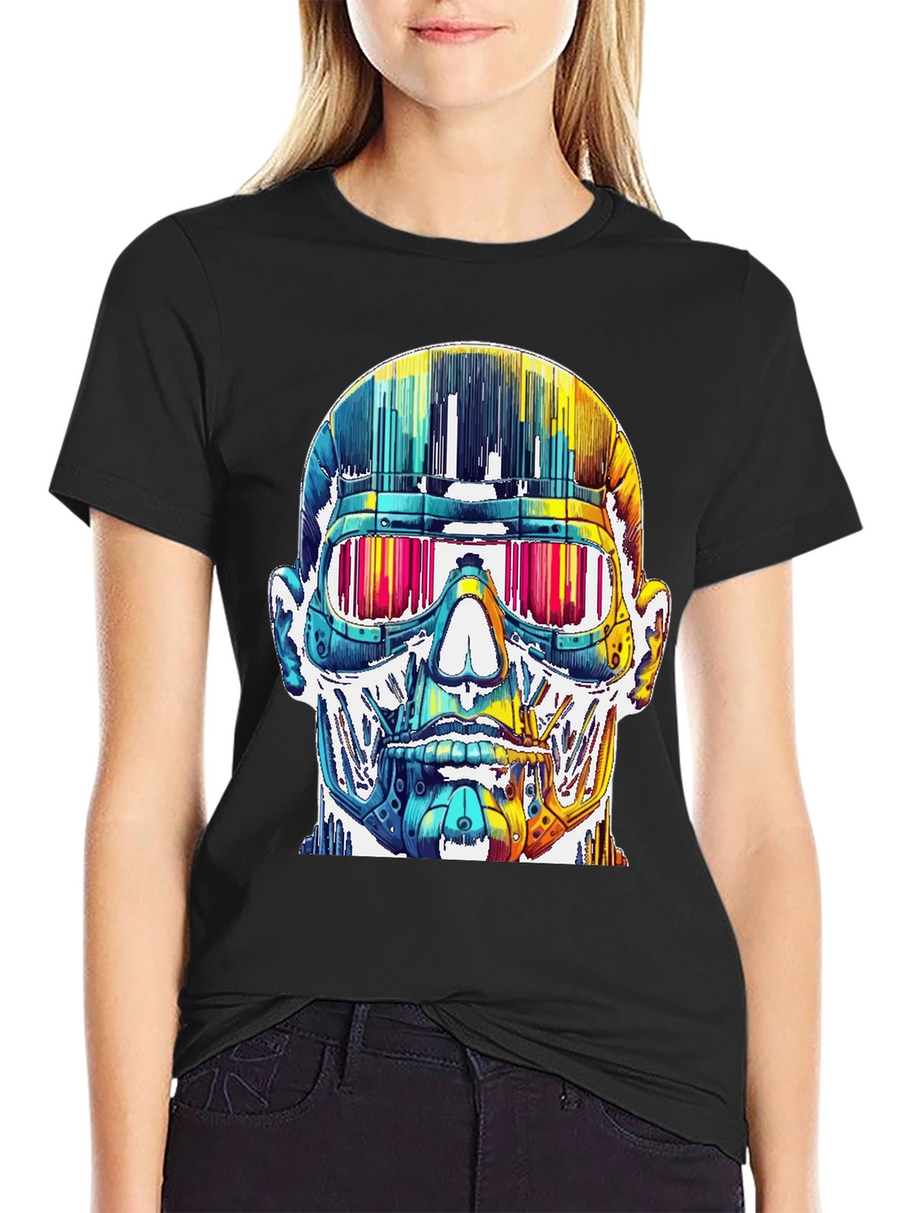 Cyberpunk Skull Graphic Tee