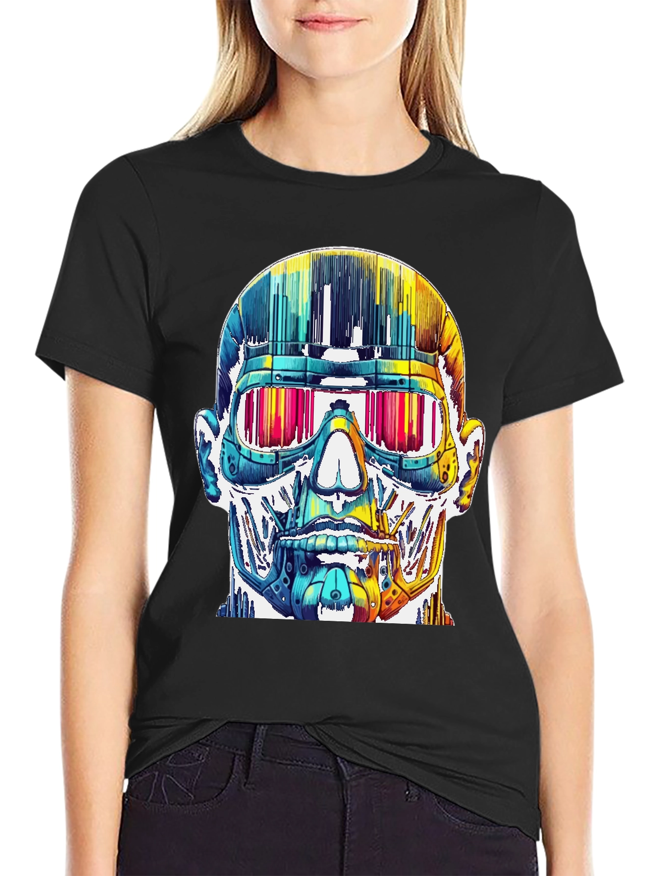 Cyberpunk Skull Graphic Tee