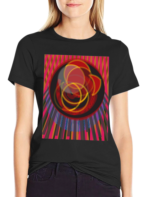 Abstract Geometric Graphic T-Shirt - Modern Art Tee