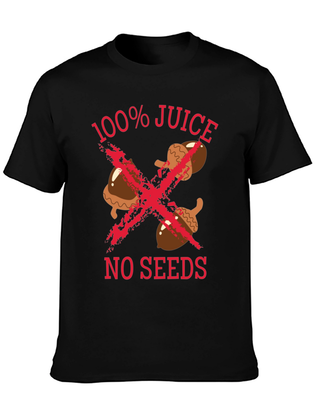 100% Juice No Seeds Graphic Tee - Black