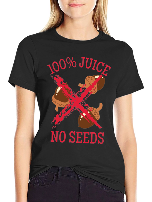 100% Juice No Seeds Graphic Tee - Black