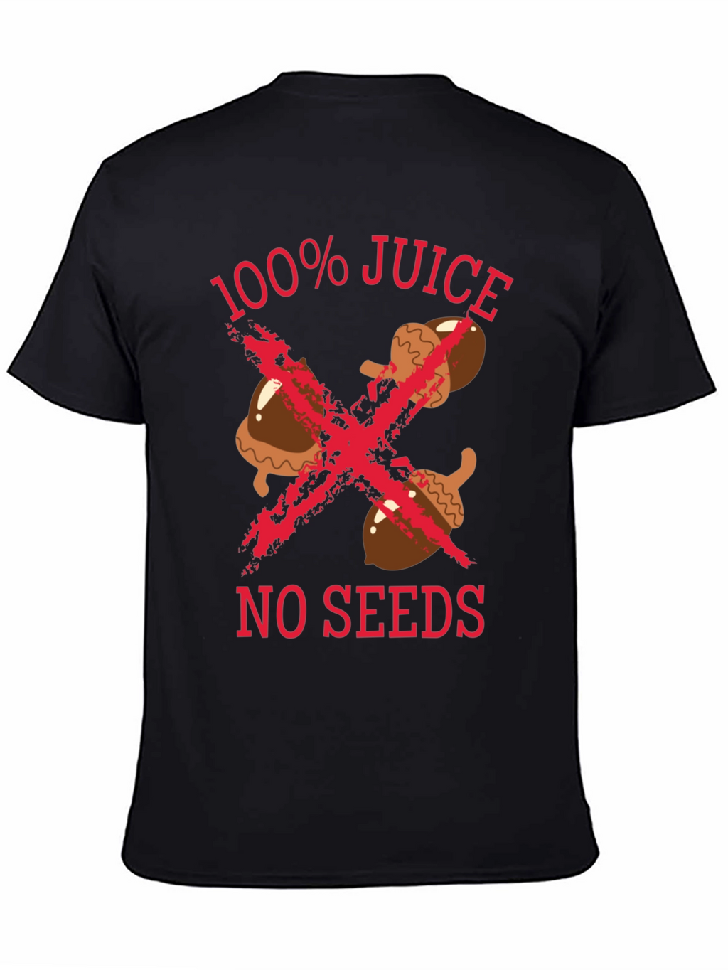 100% Juice No Seeds Graphic Tee - Black