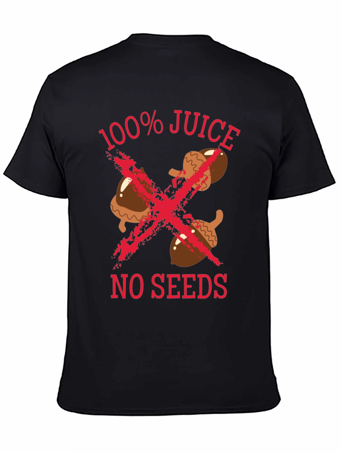 100% Juice No Seeds Graphic Tee - Black