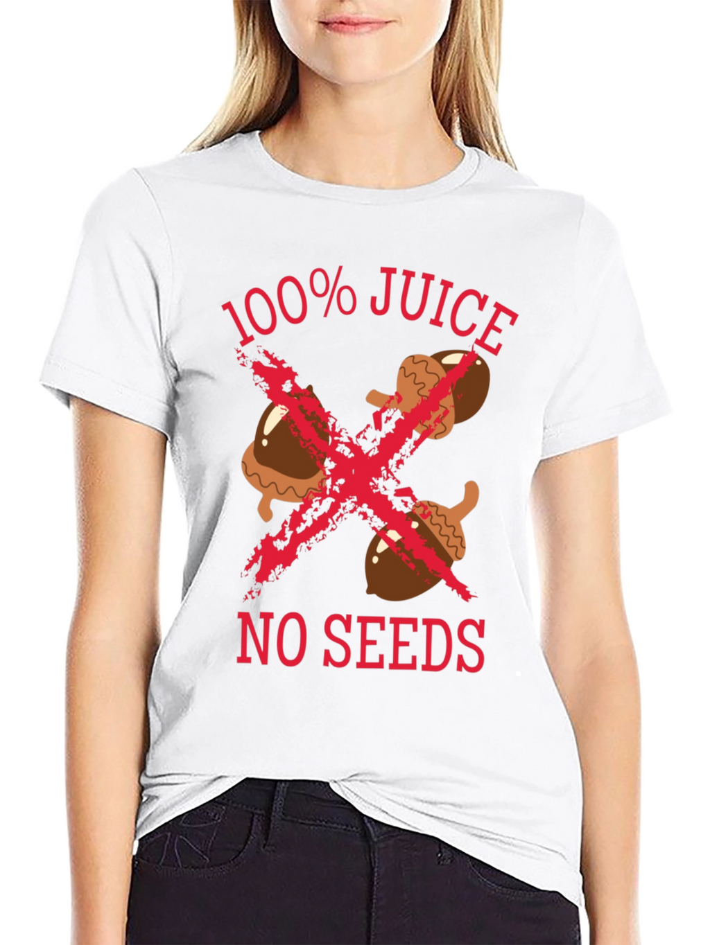 100% Juice No Seeds Graphic Tee - Black