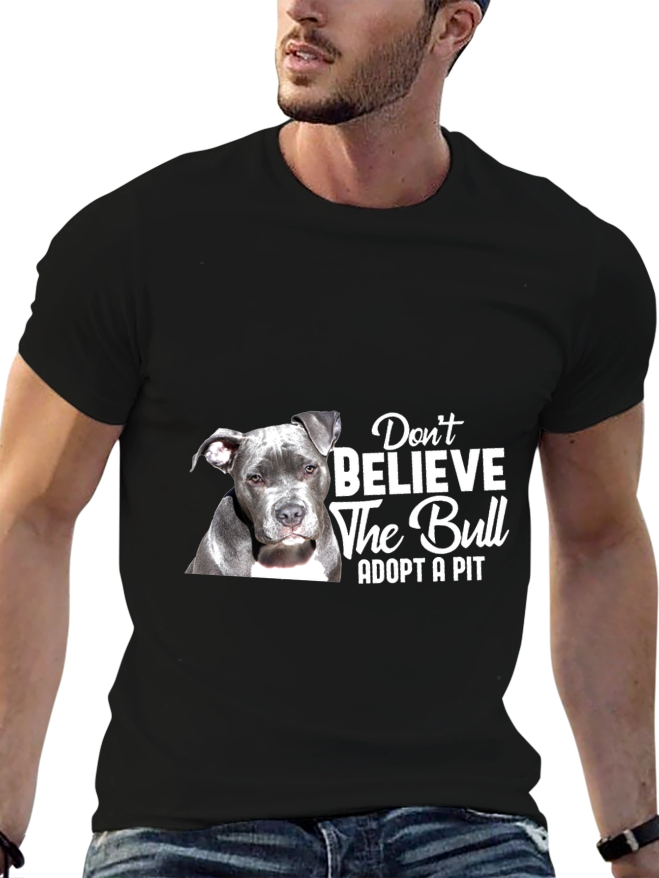 Adopt A Pit T-Shirt: Dont Believe The Bull