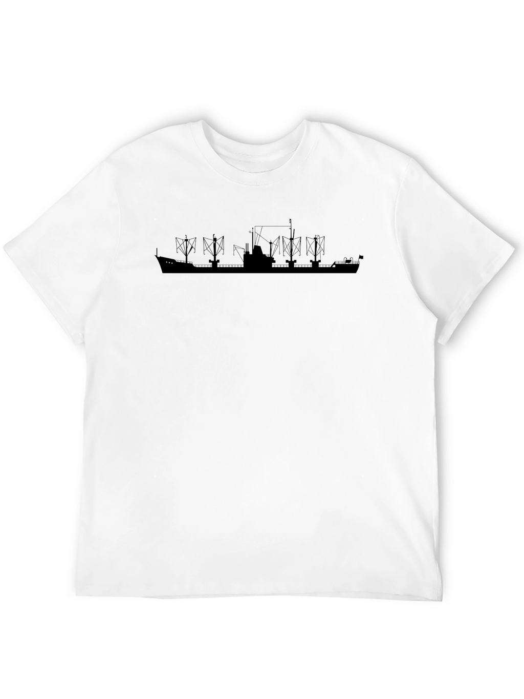Black Ship Silhouette Graphic T-Shirt