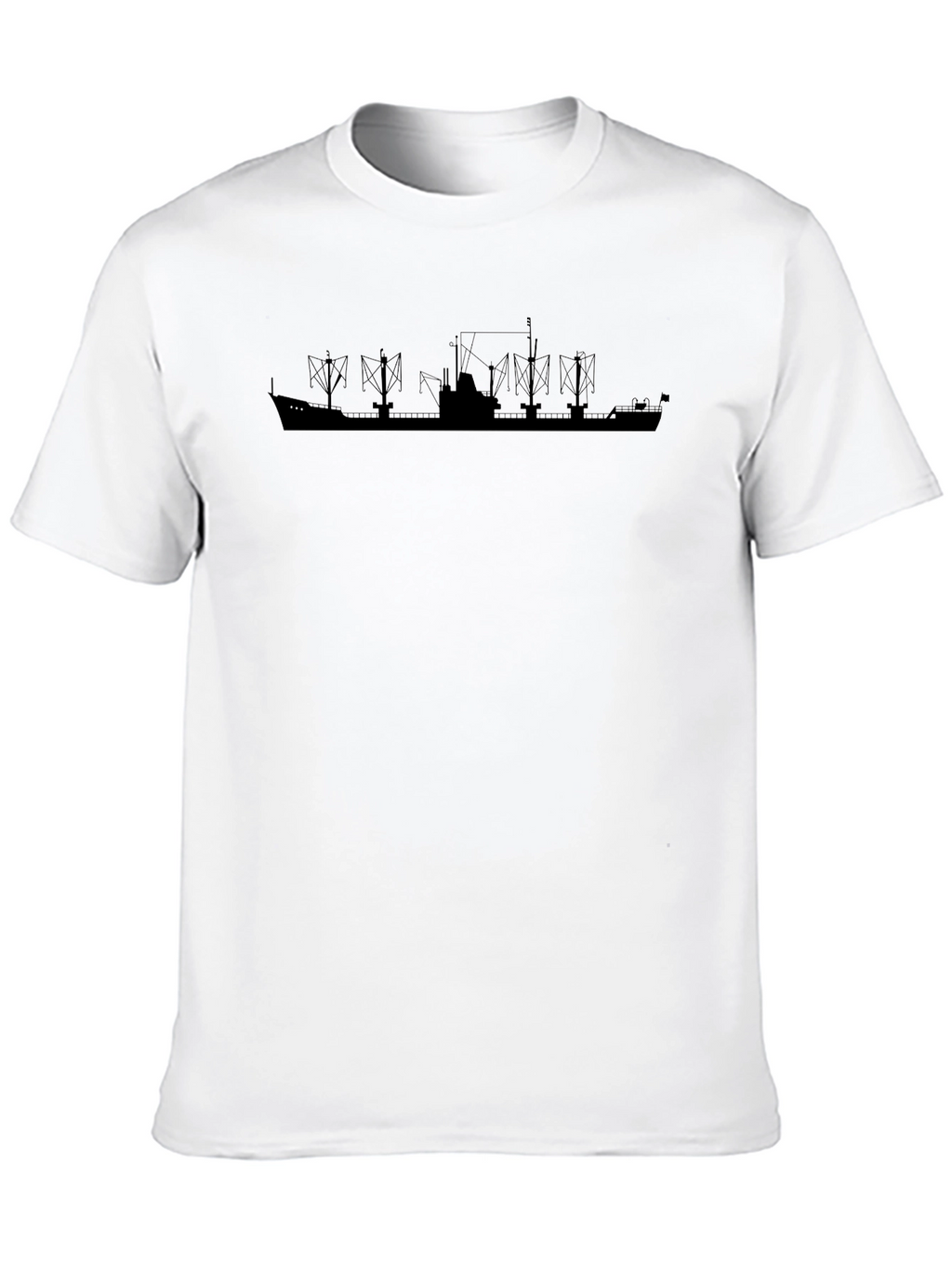 Black Ship Silhouette Graphic T-Shirt