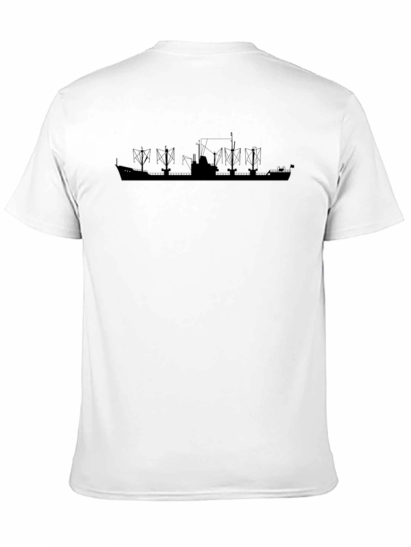 Black Ship Silhouette Graphic T-Shirt