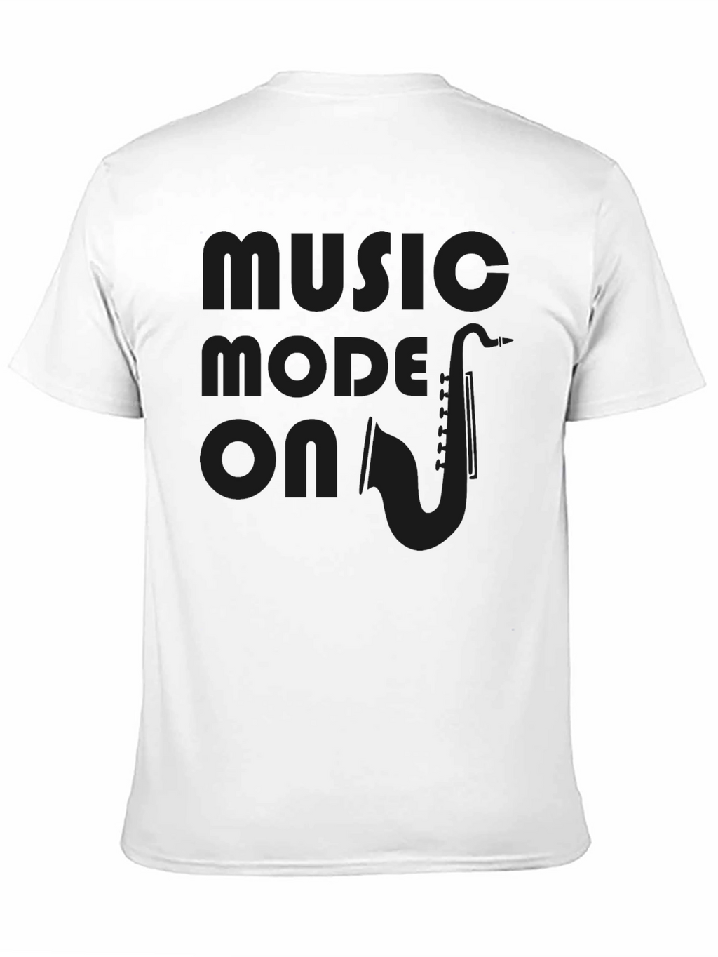 Music Mode On Saxophone Graphic Tee - Black