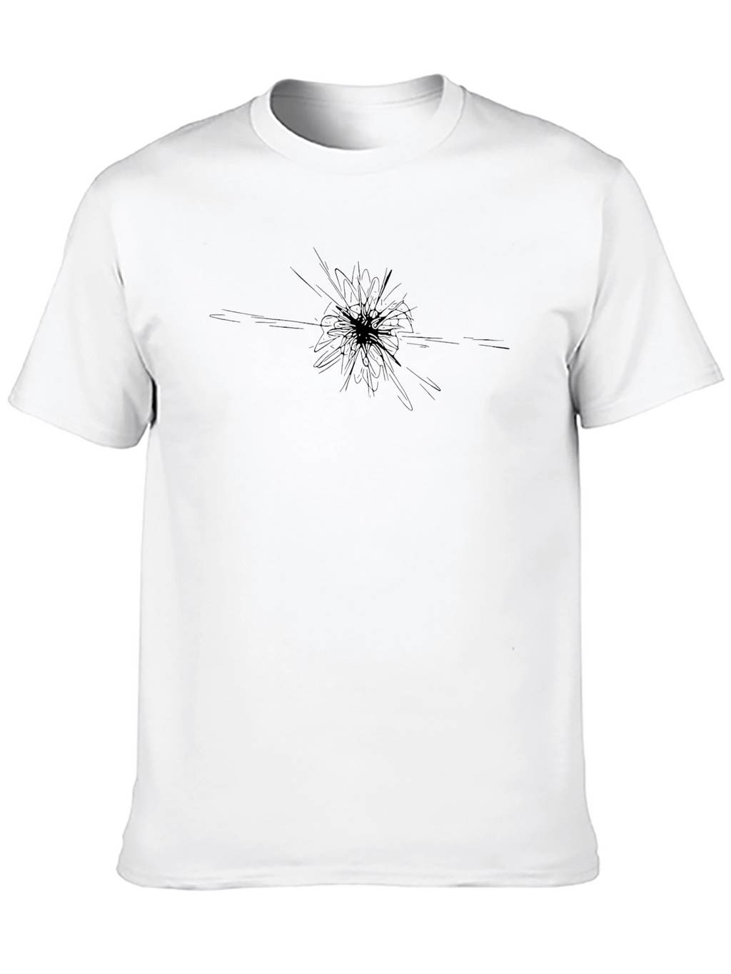 Abstract Burst Black T-Shirt