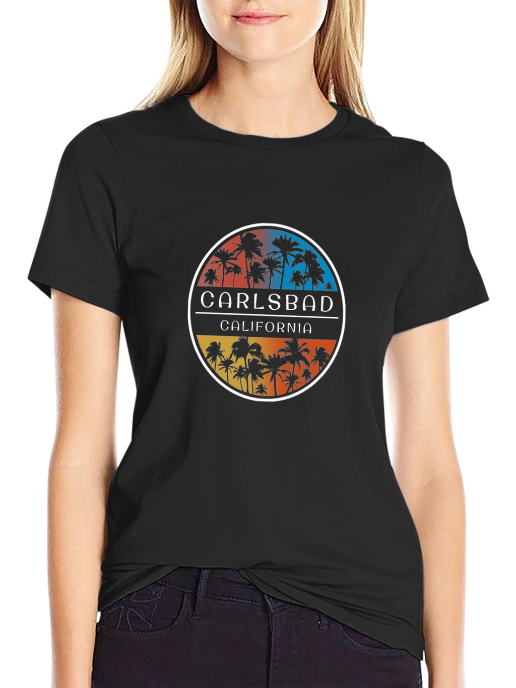 Carlsbad California Palm Tree Graphic T-Shirt